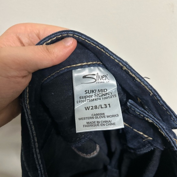 Silver Jeans Women's Skinny Jeans - Dark Blue - Picture 5 of 5